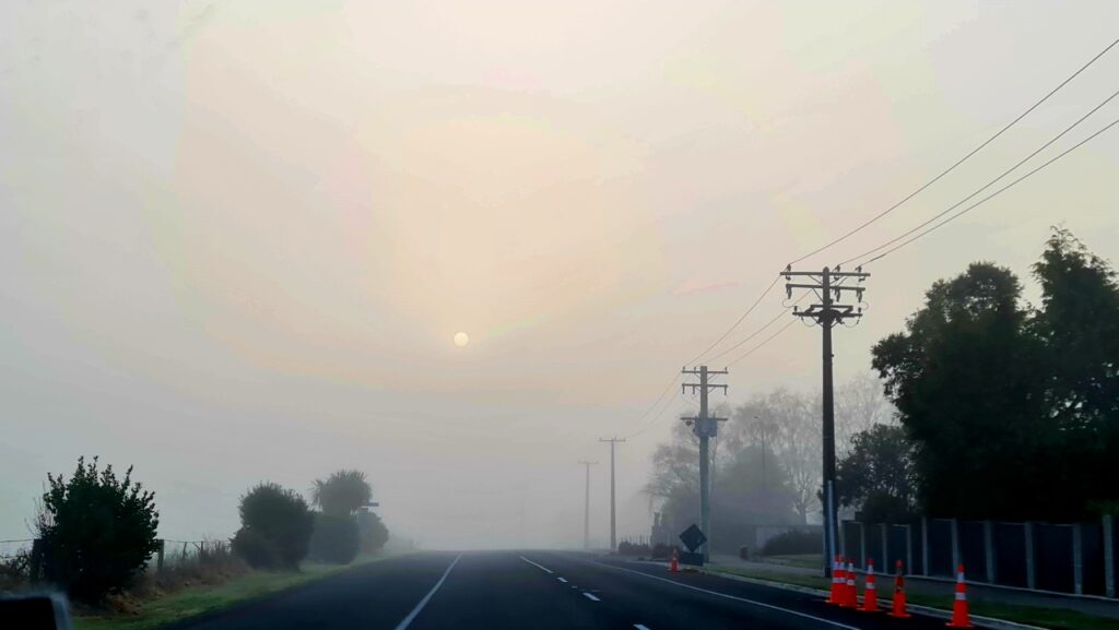 foggy morning Timaru