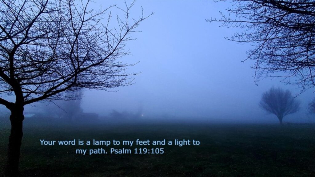 your word is a lamp on my feet